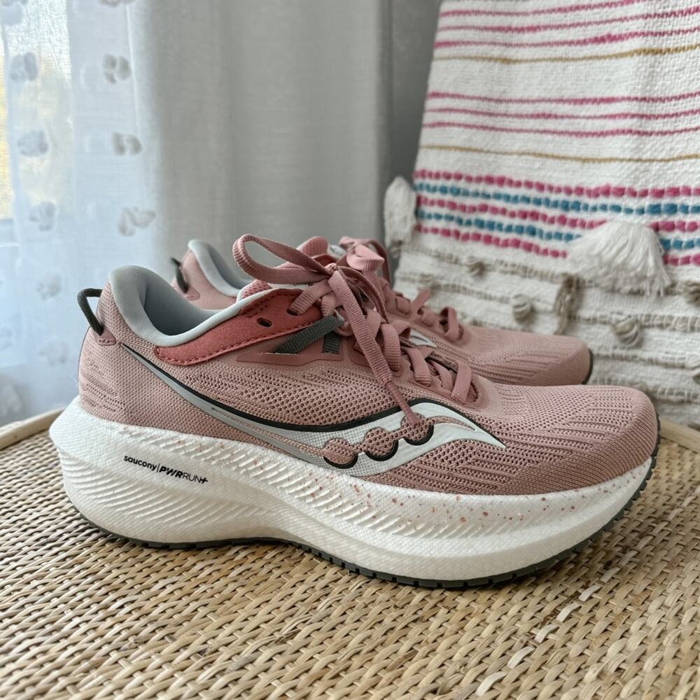 Saucony Triumph 21 Lotus Bough Road-Running Sneakers Women’s Size 6.5 - Picture 2 of 9